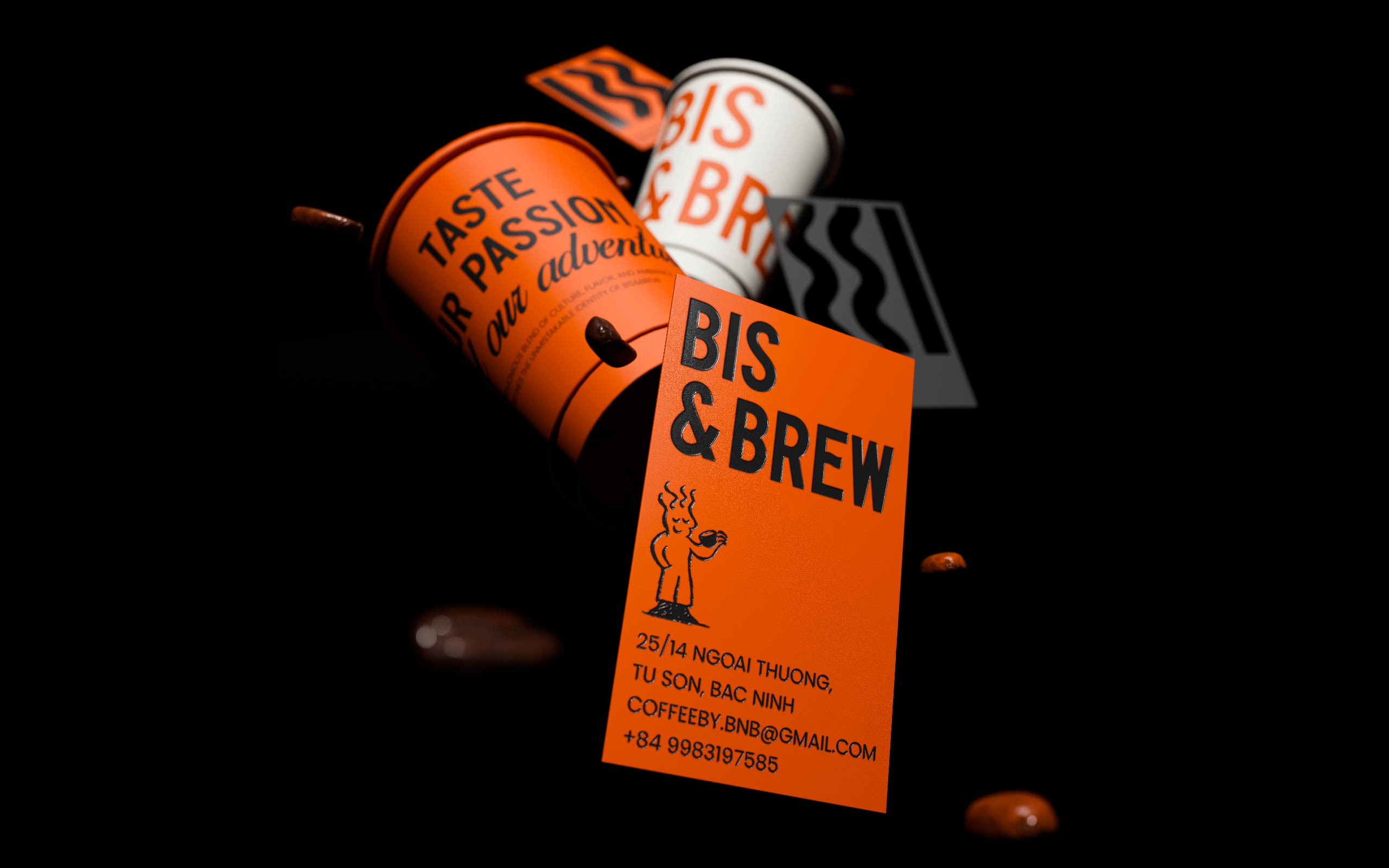 TreeCreative Thiet ke logo Coffee BisBrew 08